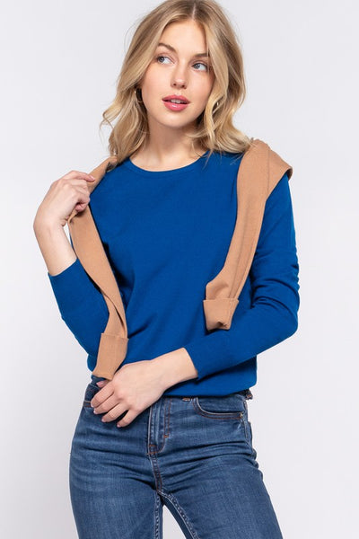 Basic Knit Long Sleeve Sweater