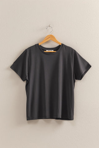 Modal Blend Round Neck Short Sleeve T Shirt