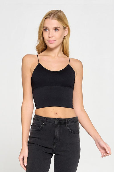 Solid Ribbed Bralette (Removable Pad)