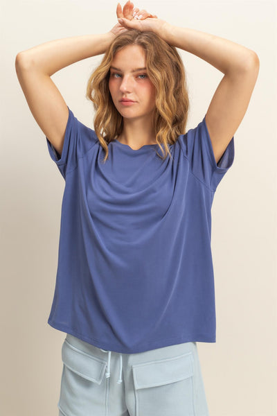 Modal Blend Round Neck Short Sleeve T Shirt