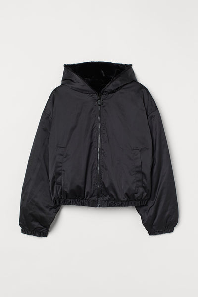 Chamarra Reversible Soft Faux Fur/Windbreaker