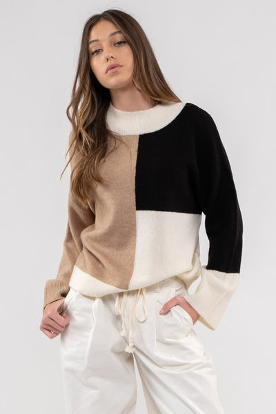 ColorBlock Chunky Sweater