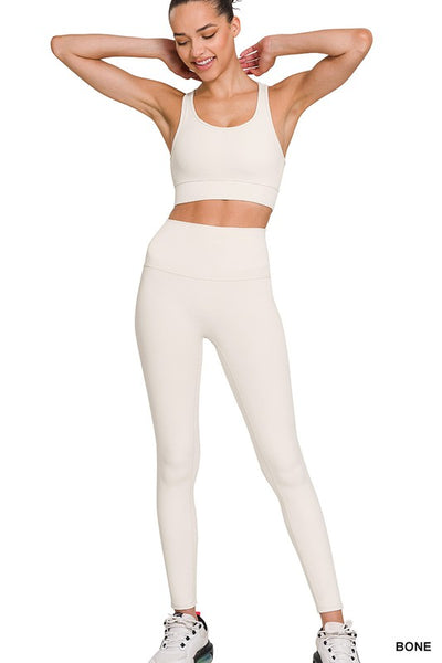 ATHLETIC RACERBACK TANK TOP & LEGGINGS SET