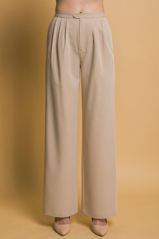Pleats High-rise Wide Leg Pants