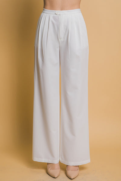 Pleats High-rise Wide Leg Pants