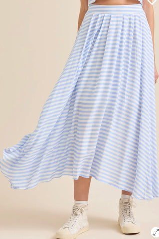 Striped Midi Skirt