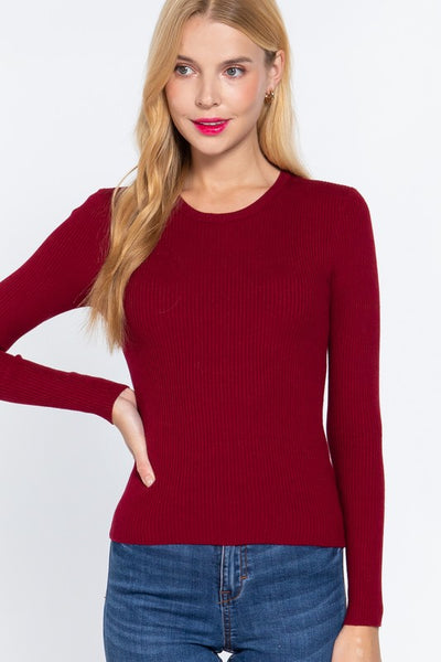 Rib Knit Sweater Top