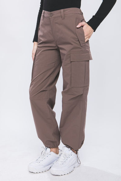 Cargo Adjustable Jogger Pants With Elastic Waist Band