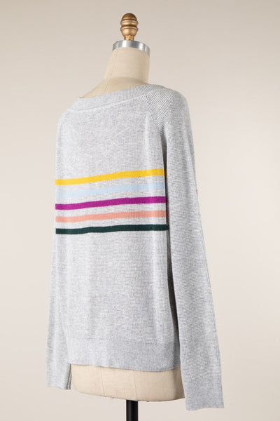 Rainbow Lines  Knit Sweater
