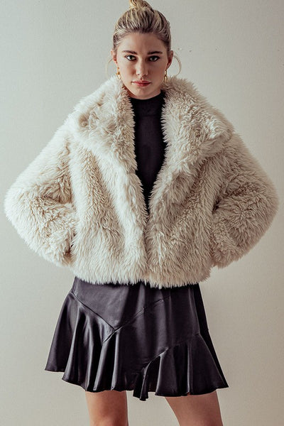 Furry Faux Fur Coat