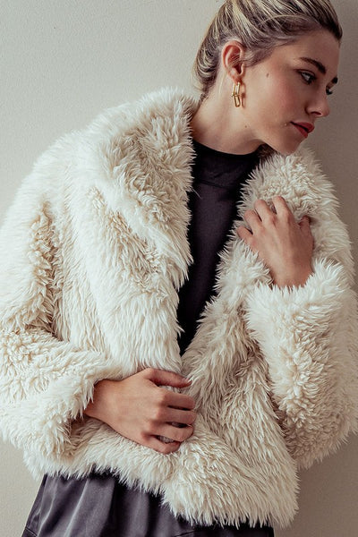 Furry Faux Fur Coat