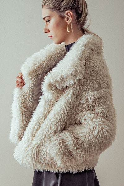 Furry Faux Fur Coat