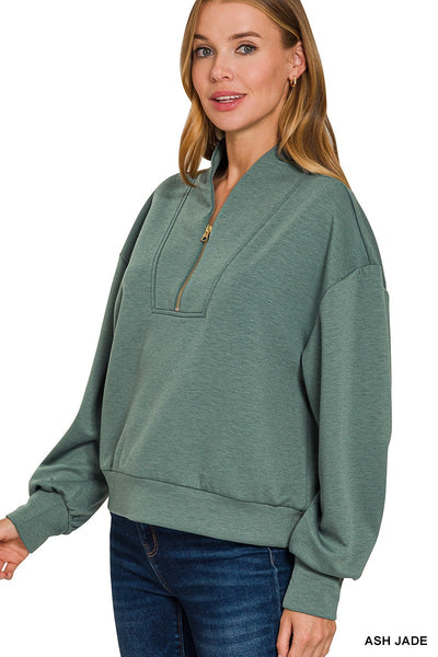 Super Soft Scuba Half Zip Pullover