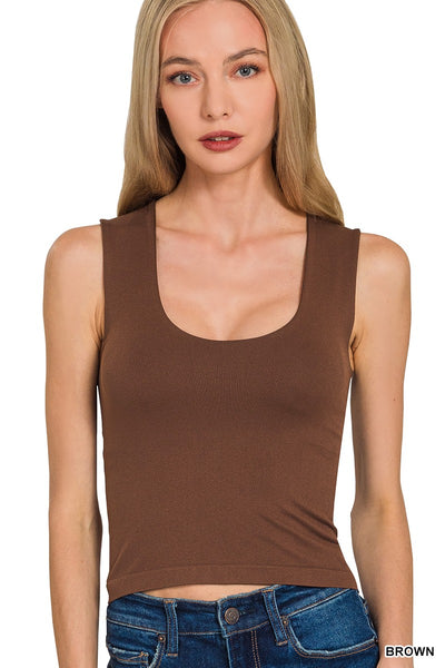 U-neck Seamless Tank Top