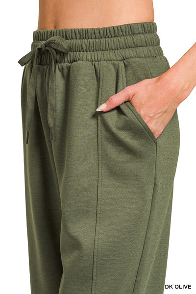 Super Soft Scuba Drawstring Ankle Pants