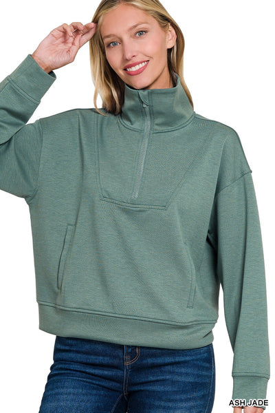Super Soft Scuba Half Zip Pullover