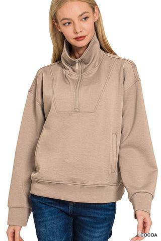 Super Soft Scuba Half Zip Pullover