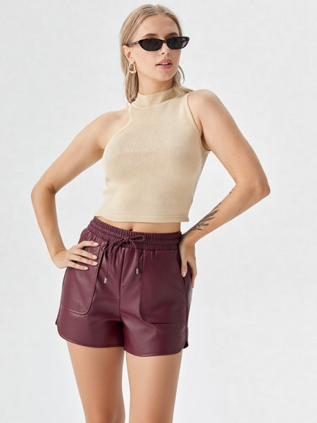Faux Leather Shorts