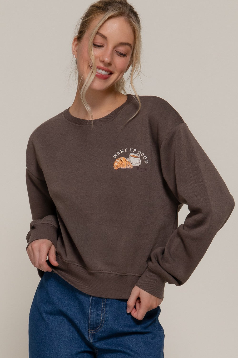 Wake Up mood Inner Fleece Sweatshirt