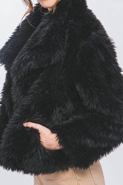 Furry Faux Fur Coat
