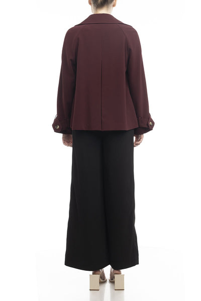 Lost April Front Button Casual Trench Jacket