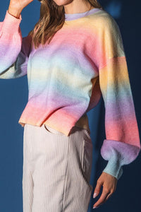 Rainbow Ombre knit Sweater