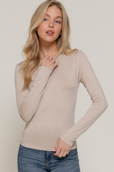 Basic Long Sleeve Stretchy Top