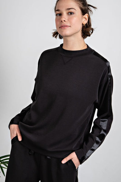 Super Soft Sweatshirt with Side Satin