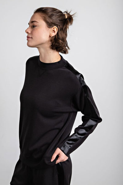 Super Soft Sweatshirt with Side Satin