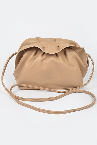 Faux Leather Bow Crossbody Bag