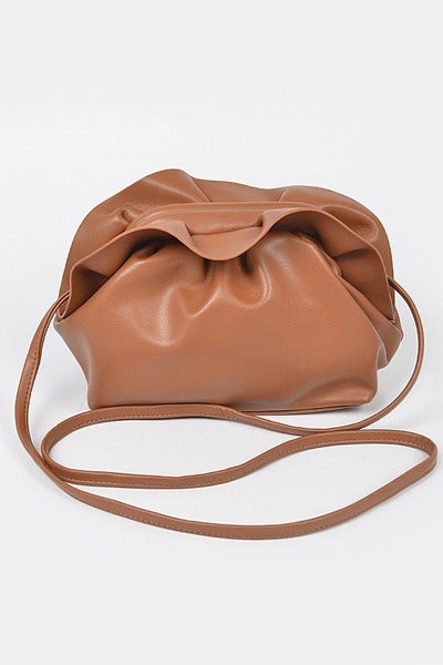 Faux Leather Bow Crossbody Bag