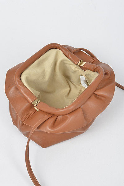 Faux Leather Bow Crossbody Bag