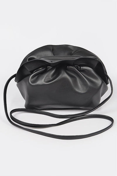 Faux Leather Bow Crossbody Bag