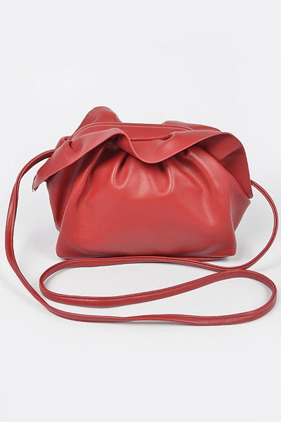 Faux Leather Bow Crossbody Bag