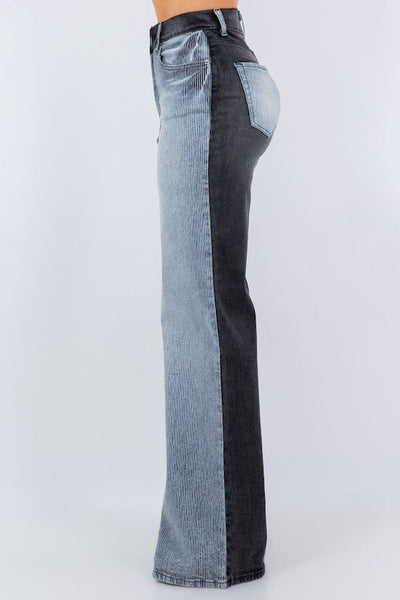 Asymmetrical Twist Wide leg Jeans