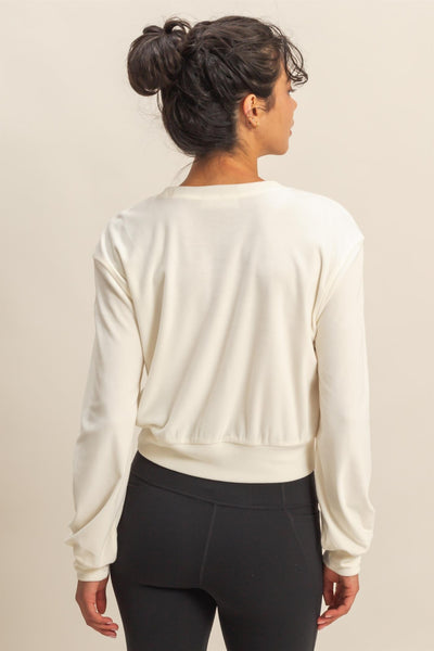 Soft Velvet Solid Sweatshirt