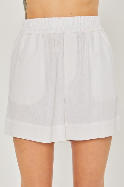 Linen High Waist Shorts