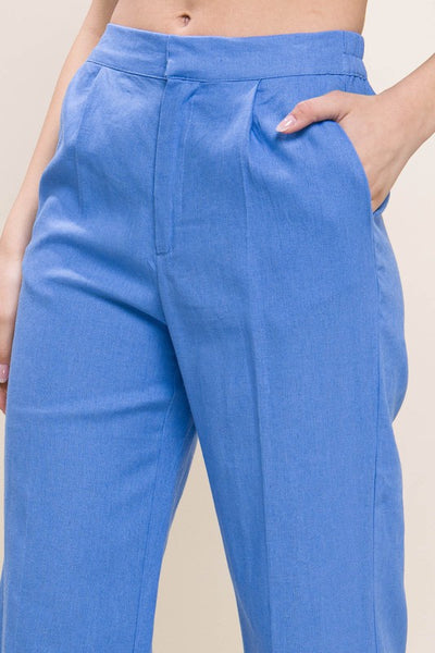 Pantalón con Pinzas de Lino