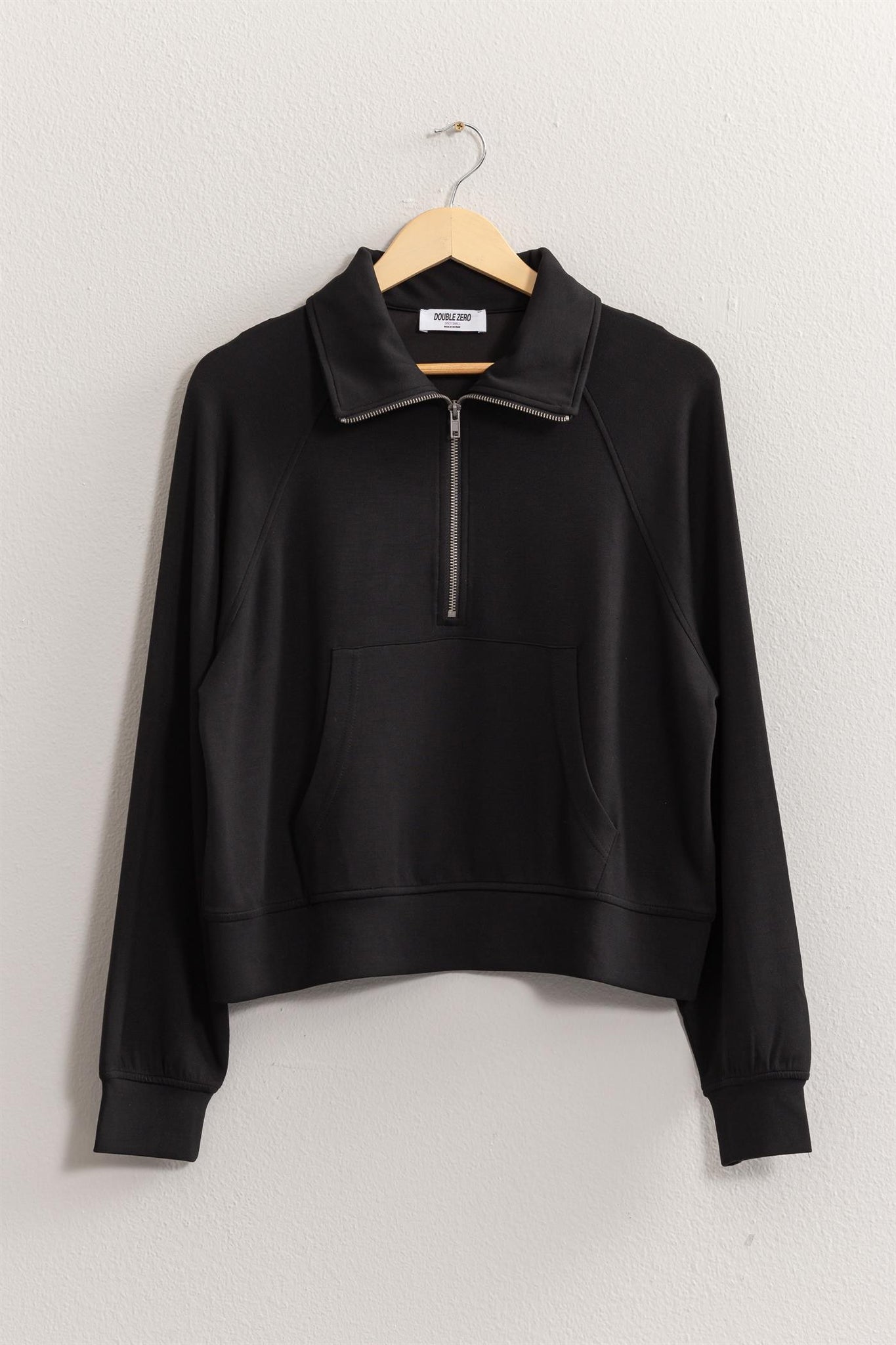Soft Modal Scuba Mix Half Zip-up Collar Sweatshirt