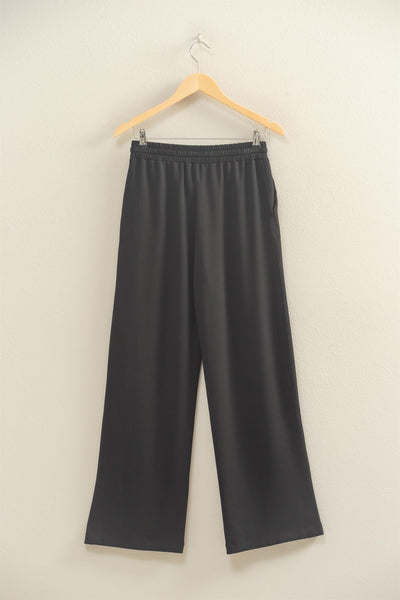 Soft Modal Scuba Mix Wide-leg Drawstring Pants
