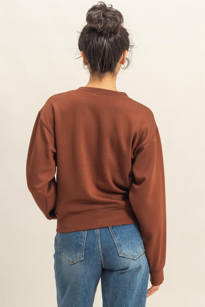 Soft Modal Scuba Mix Crew Neck Sweatshirt
