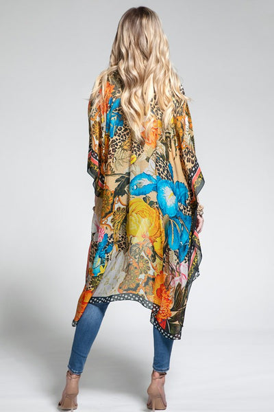 Floral and Leopard LightWeight Summer Kimono