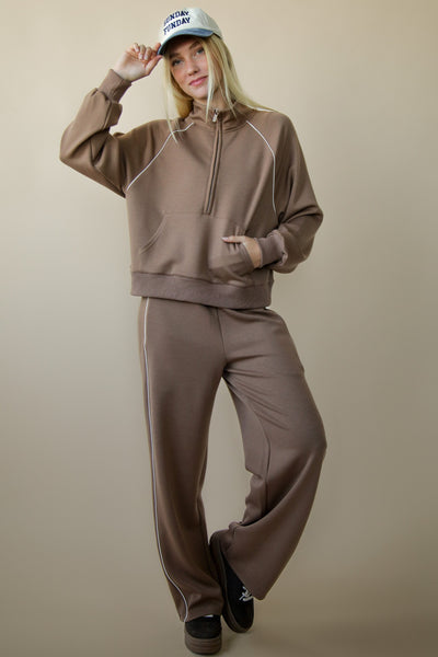 Soft Scuba Knit Comfy Casual Track Pants