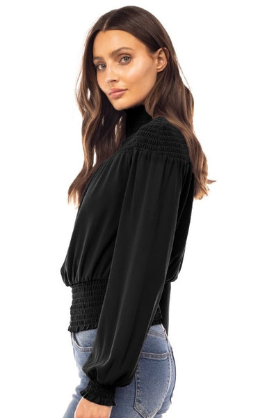 Smocked Shoulders Yoke Blouse