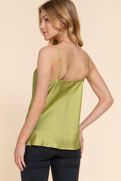 Satin Cowl Neck Cami Top