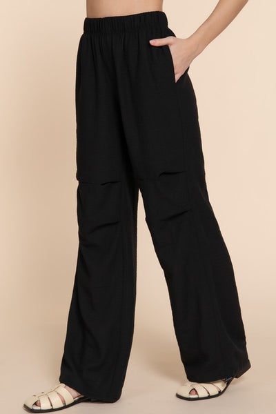 Linen Effect Parachutes Pants