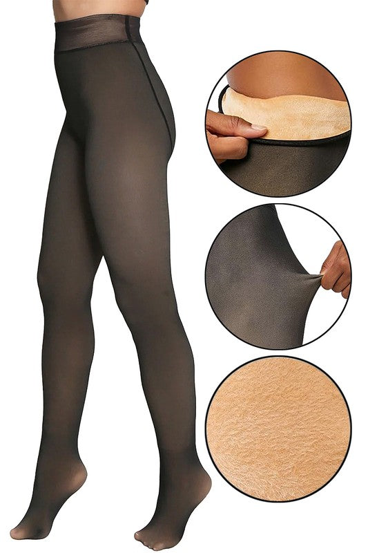 Fleece Lined Hosiery Winter Tights