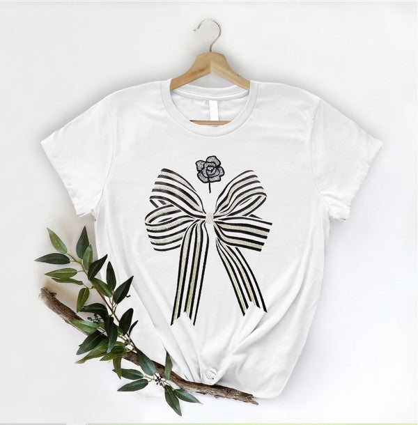 Stripe Bow Graphic Tee