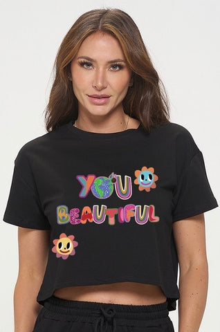 You Beautiful Oversized Crop Tee