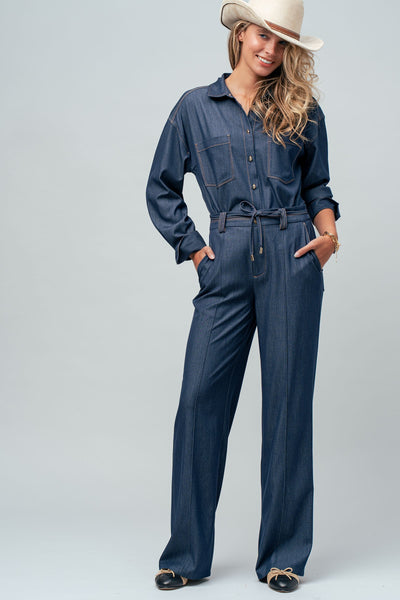 Super Soft Denim Drawstring Pants